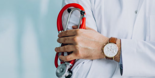 Medical professional with stethoscope